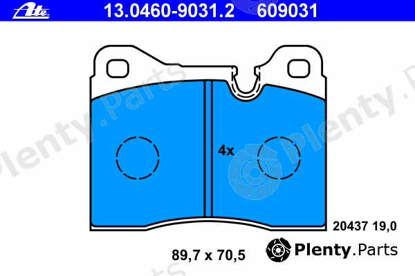  ATE part 130460-90312 (13046090312) Brake Pad Set, disc brake