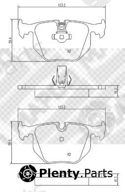  MAPCO part 6774 Brake Pad Set, disc brake