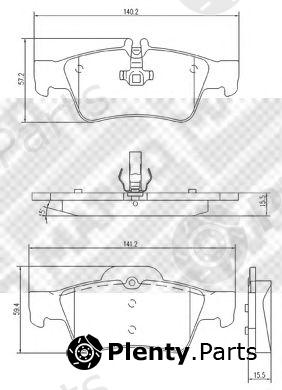  MAPCO part 6795 Brake Pad Set, disc brake