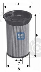  UFI part 2600500 Fuel filter