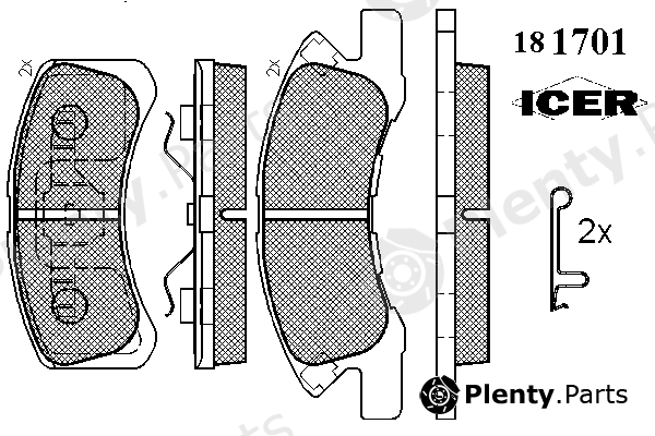  ICER part 181701 Brake Pad Set, disc brake