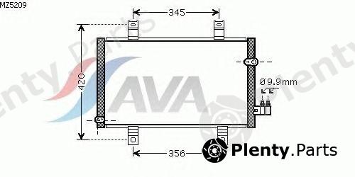  AVA QUALITY COOLING part MZ5209 Condenser, air conditioning