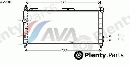  AVA QUALITY COOLING part OLA2203 Radiator, engine cooling