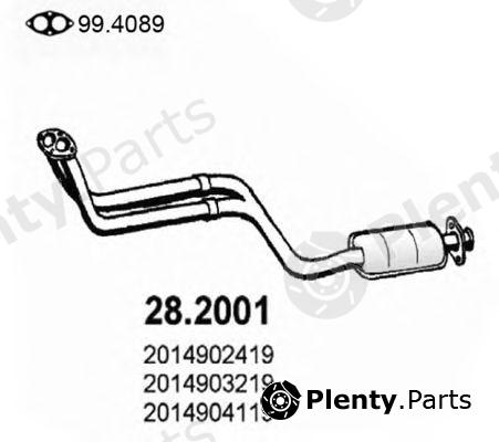  ASSO part 282001 Front Silencer