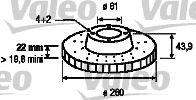  VALEO part 186764 Brake Disc