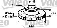  VALEO part 186704 Brake Disc