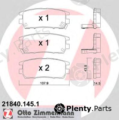  ZIMMERMANN part 21840.145.1 (218401451) Brake Pad Set, disc brake