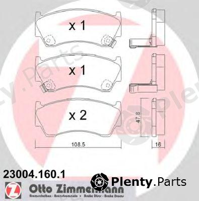  ZIMMERMANN part 23004.160.1 (230041601) Brake Pad Set, disc brake