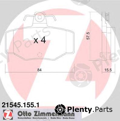  ZIMMERMANN part 21545.155.1 (215451551) Brake Pad Set, disc brake