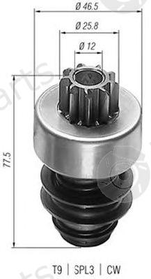 MAGNETI MARELLI part 940113020007 Pinion, starter