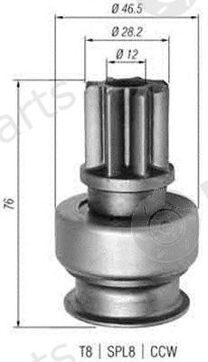  MAGNETI MARELLI part 940113020343 Pinion, starter