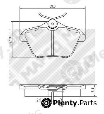  MAPCO part 6773 Brake Pad Set, disc brake