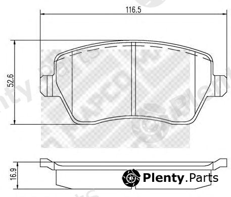  MAPCO part 6758 Brake Pad Set, disc brake