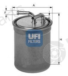  UFI part 2443700 Fuel filter