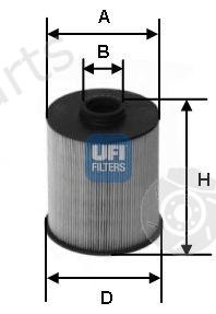 UFI part 2600600 Fuel filter
