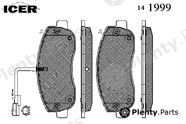  ICER part 141999 Brake Pad Set, disc brake