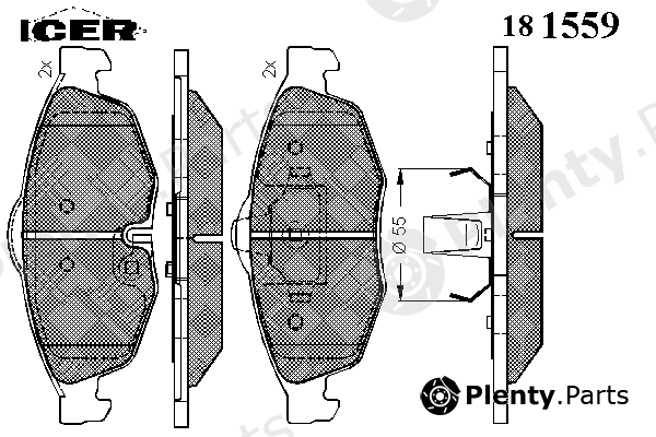  ICER part 181559 Brake Pad Set, disc brake