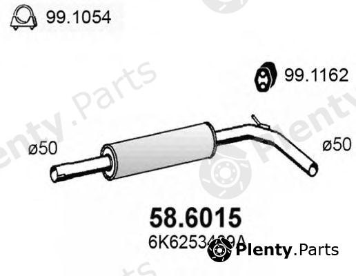  ASSO part 586015 Front Silencer