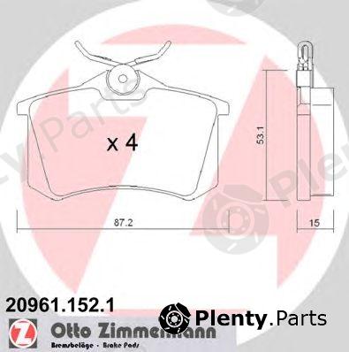  ZIMMERMANN part 209611521 Brake Pad Set, disc brake