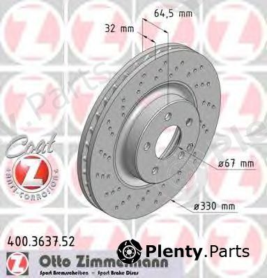  ZIMMERMANN part 400.3637.52 (400363752) Brake Disc