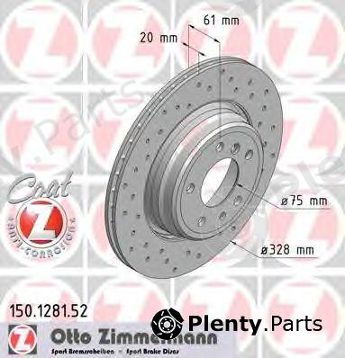 ZIMMERMANN part 150128152 Brake Disc