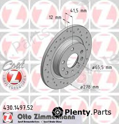  ZIMMERMANN part 430149752 Brake Disc