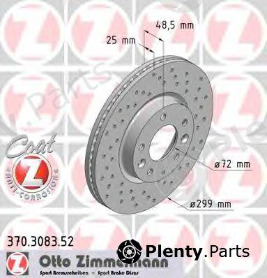  ZIMMERMANN part 370.3083.52 (370308352) Brake Disc