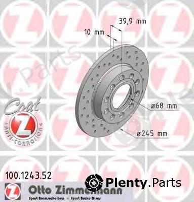  ZIMMERMANN part 100124352 Brake Disc