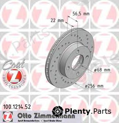  ZIMMERMANN part 100121452 Brake Disc