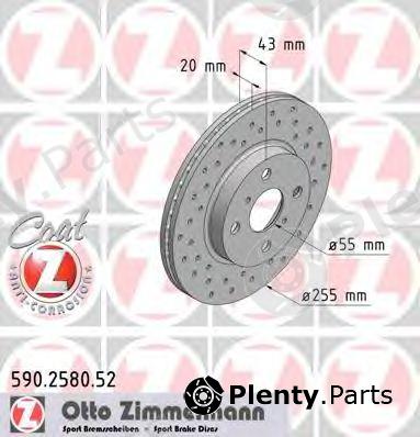  ZIMMERMANN part 590.2580.52 (590258052) Brake Disc