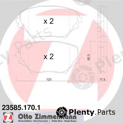  ZIMMERMANN part 23585.170.1 (235851701) Brake Pad Set, disc brake