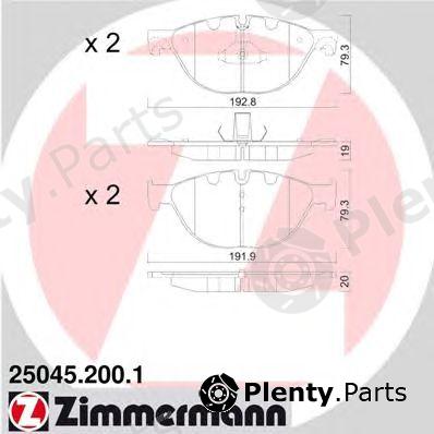  ZIMMERMANN part 25045.200.1 (250452001) Brake Pad Set, disc brake