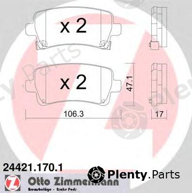  ZIMMERMANN part 24421.170.1 (244211701) Brake Pad Set, disc brake