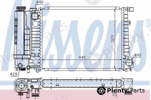  NISSENS part 60735 Radiator, engine cooling