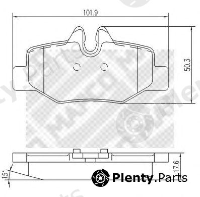  MAPCO part 6801 Brake Pad Set, disc brake