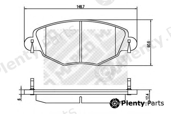  MAPCO part 6544 Brake Pad Set, disc brake