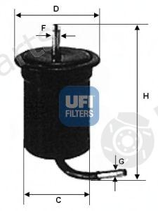  UFI part 3169600 Fuel filter