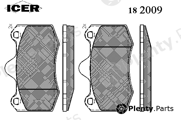  ICER part 182009 Brake Pad Set, disc brake