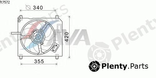  AVA QUALITY COOLING part FT7572 Fan, radiator