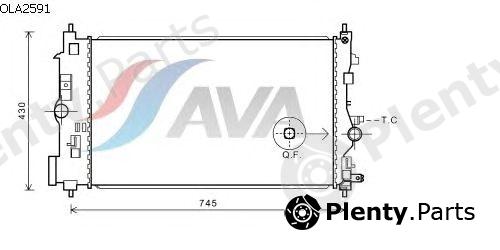  AVA QUALITY COOLING part OLA2591 Radiator, engine cooling