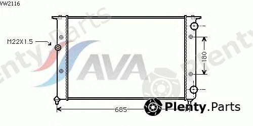  AVA QUALITY COOLING part VW2116 Radiator, engine cooling