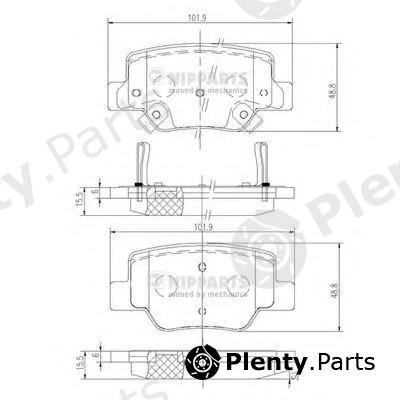  NIPPARTS part N3612040 Brake Pad Set, disc brake