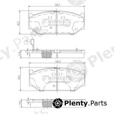  NIPPARTS part N3608031 Brake Pad Set, disc brake
