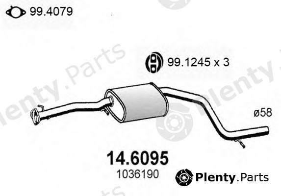  ASSO part 14.6095 (146095) Middle Silencer