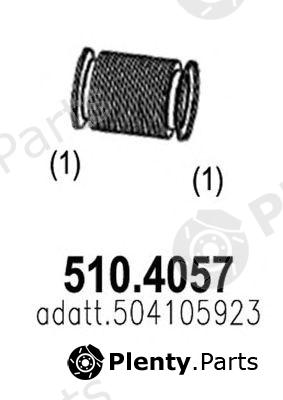  ASSO part 510.4057 (5104057) Flex Hose, exhaust system