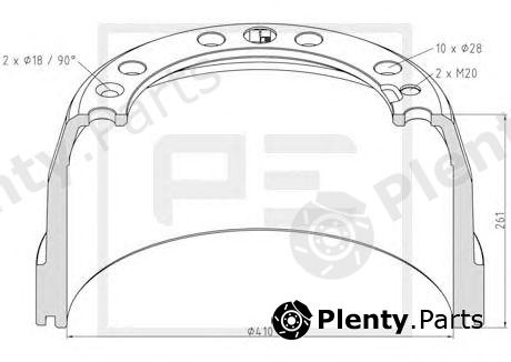  PE Automotive part 146.131-00A (14613100A) Brake Drum