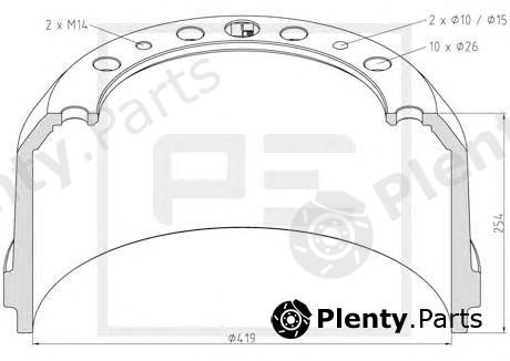  PE Automotive part 166.075-00A (16607500A) Brake Drum