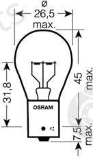  OSRAM part 7511TSP Bulb, daytime running light