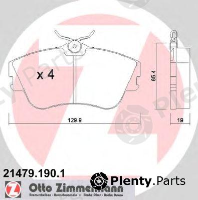  ZIMMERMANN part 21479.190.1 (214791901) Brake Pad Set, disc brake