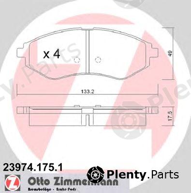  ZIMMERMANN part 239741751 Brake Pad Set, disc brake